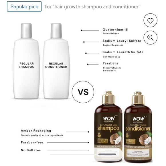 NWT Wow Skin Science Coconut Milk Shampoo and Conditioner Combo Set 500ML EACH - Picture 9 of 9